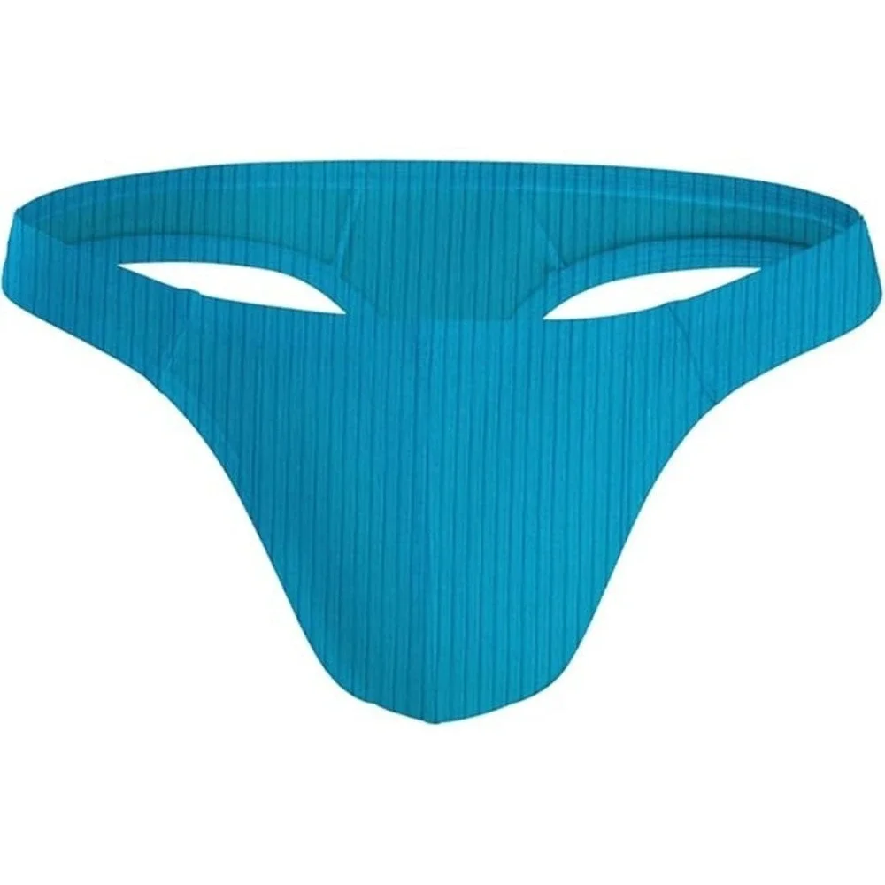 Evankin Men's US S Blue Sexy Soft Underwear Male Bulge Pouch Thong Briefs Stretc